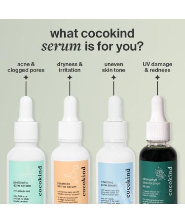 Cocokind Chlorophyll Discoloration Serum Sensitive Skin Friendly Spot Fading Serum to Target Spots Uneven Tone and Redness 1 fl oz - Buy Online on GoSupps.com