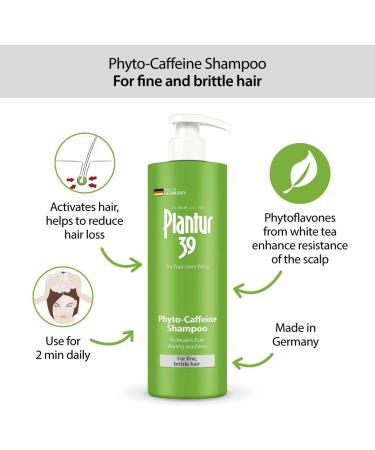 Plantur 39 Caffeine Shampoo 500ml with Dispenser - Prevents Hair Loss | Set with Conditioner - Fine Brittle Hair | Supports Hair Growth - Buy Online on GoSupps.com
