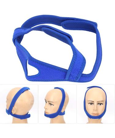 Adjustable Breathable Ergonomic Snoring Chin Strap for Men - Soft Snore Reduction Headband (Blue) | International Shipping Available - Buy Online on GoSupps.com