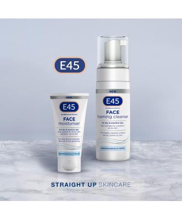 E45 Foaming Face Wash - Gentle Daily Cleanser for Dry and Sensitive Skin - Buy Online on GoSupps.com