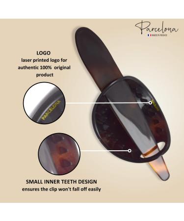 Parcelona French Classic Brown Shell Hair Bun Holder Cover Barrette Clip - Buy Online on GoSupps.com