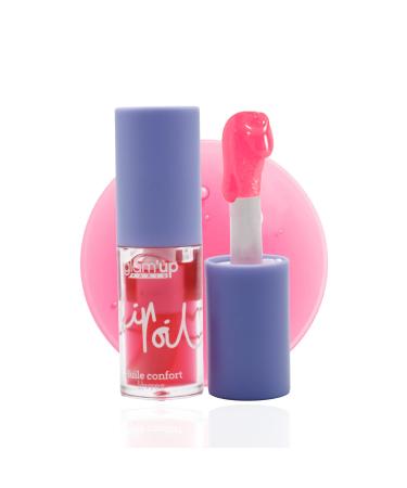 GLAM UP PARIS Glam'Up Paris Lip Oil - High Shine Hydrating Plumping Lip Oil - Lip Oil - Moisturising and Plumping - Non-Sticky Finish - Ultra Glossy Lips - Extra Large Applicator - Strawberry