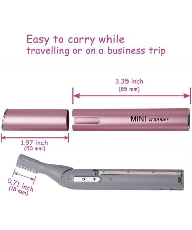 Tongtletech Rotatable Electric Lady Eyebrow Shaper & Trimmer - Portable Hair Remover in Pink | Bikini, Underarm, Leg & Body Precision Shaver - Buy Online on GoSupps.com