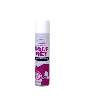 Aqua Net Professional Hair Spray Extra Super Hold Fresh Fragrance 11 oz (Pack of 7)