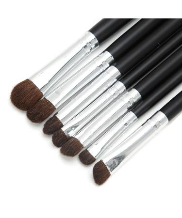 7-Piece Kabuki Makeup Brush Set - Professional Wet & Dry Cosmetic Brushes for Blush Powder Highlight & More - Black - Buy Online on GoSupps.com