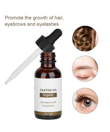 Organic Castor Oil for Eyelash & Beard Growth | Natural Essential Oil for Hair Nails & Skin - Buy Online on GoSupps.com