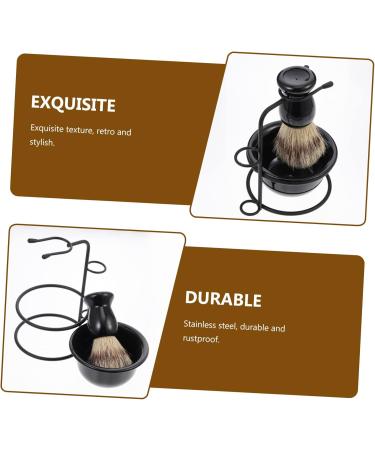 Minkissy Beard Shaving Set for Men - Complete Shaving Brush Shell Holder & Stirring Bowl - Premium ABS Grooming Kit - Buy Online on GoSupps.com