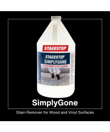 Simply Gone Stain Remover for Wood & Vinyl - 1 Gallon Easily Removes Stubborn Marks from Beverages Grease & Oil - Buy Online on GoSupps.com