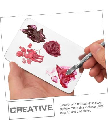 GALPADA Palette de Maquillage Inox et Spatule Cosm tique Taille Moyenne Outil de M lange de Pigments pour Maquilleurs Professionnels et Amateurs Nail Art et Maquillage du Teint - Buy Online on GoSupps.com