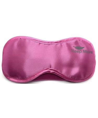 Sleep More (Large-XL) Sleeping Mask for Men or Women with Free ONE BAG . A PINK Satin Natural Rest Aid for Sleep Disorders & Insomnia