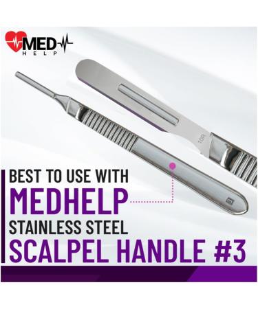 Buy 10R Dermaplaning Blades - Pack of 100 Sterile High Carbon Steel Disposable Surgical Scalpel Blades for Smooth Skin - Buy Online on GoSupps.com