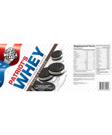 Merica Labz Patriot's Whey - 25G Protein Per Serving Double Stuffed 25 Servings - Revolutionary Protein Powder for Optimal Health - Buy Online on GoSupps.com