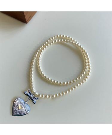 Oralgos Vintage Heart Loop Necklace - Fashionable Collarbone Chain & Pearl Choker | Statement Jewelry for Every Occasion - Buy Online on GoSupps.com