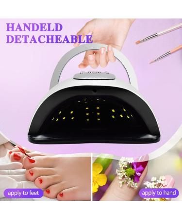 MainPi 280W UV LED Nail Lamp | Professional Fast Curing Gel UV Light with 66pcs Lamp Beads | 4 Timers for Home Salon Nail Art (White) - Buy Online on GoSupps.com