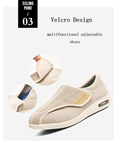 Wide Fit Swollen Diabetic Shoes for Women Lightweight Diabetic Shoes for Men Adjustable Closed Toe Swollen Feet Diabetic Shoes 11 Blue - Buy Online on GoSupps.com