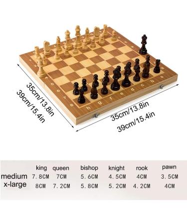 Wooden Magnetic Chess Set Wooden Set with Folding Wooden Chessboard Chess Set (Size : Xl-39cm) (XL) - Buy Online on GoSupps.com