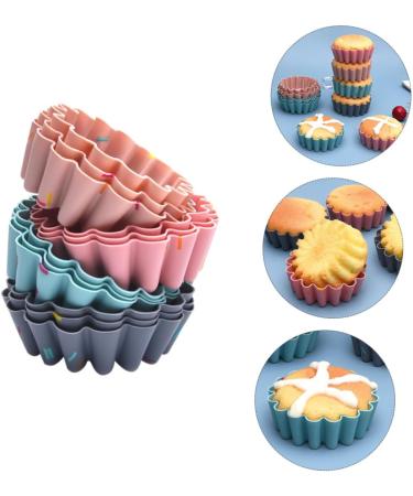 Ciieeo 36 Pcs Silicone Muffin Cup Baking Trays Reusable Baking Molds Soap Wrapping Paper Reusable Muffin Cups Exquisite Biscuit Molds Cupcake Covers Mini Delicate Baking Tools Silica Gel 7.5X6.3CMx3pcs - Buy Online on GoSupps.com