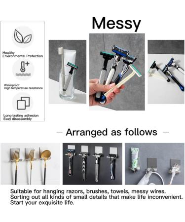 Dongda Stainless Steel Razor Holder Bracket - Self-Adhesive Shower Rack for Bathroom - Waterproof Multi-Purpose Hook - No Drilling Required - Buy Online on GoSupps.com