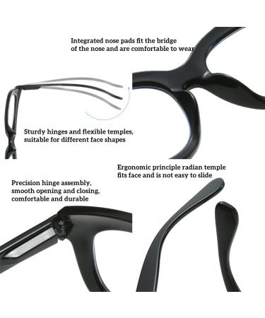 ZUKKY Oversized Reading Glasses for Women & Men - Red Blue Light Blocking Computer Glasses with Spring Hinges (3.50x) - Buy Online on GoSupps.com