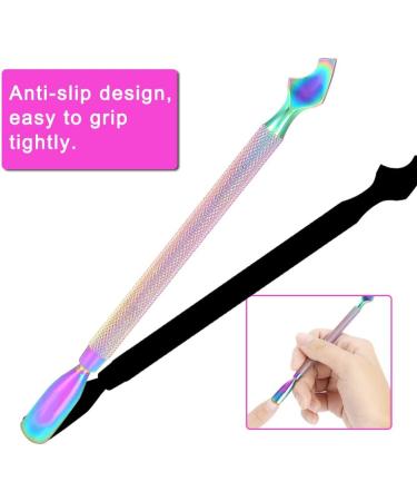 Stainless Steel Cuticle Pusher Dual Sided Nail Art Tool Edge Spoon Shaped Remover and Cleaner for Manicure Professional Grade Durable and Hygienic Ideal for Home and Salon Use - Buy Online on GoSupps.com