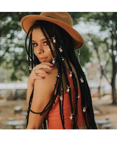 Gold Tortoise Shell Loc Hair Rings - 15pcs Hair Jewels & Clips for Women and Girls - Buy Online on GoSupps.com