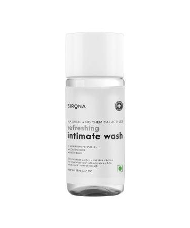 Sirona Natural Intimate Wash - 15ml | For Men and Women | Olive Oil, Tea Tree Oil, Jojoba Oil | Prevents Odour, Itching & Irritation - Buy Online on GoSupps.com