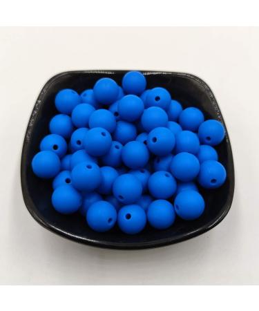 50pcs Deep Sky Blue 15mm Silicone Round Beads - Sensory Pearl Bead Bulk for DIY Jewelry Making - Buy Online on GoSupps.com