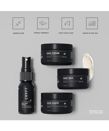 CRVFT Exploration + Travel Kit | Men's Grooming Set | Sea Salt Spray, Hair Paste, Hair Cream, Hair Wax | Scented Stylist Approved | Ideal Gift - Buy Online on GoSupps.com