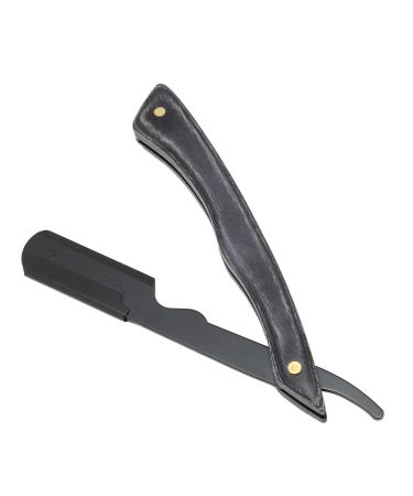 Bartschneider rack with a straight edge manual barber blade holder made of stainless steel with a straight edge black (not included in the scope of delivery)