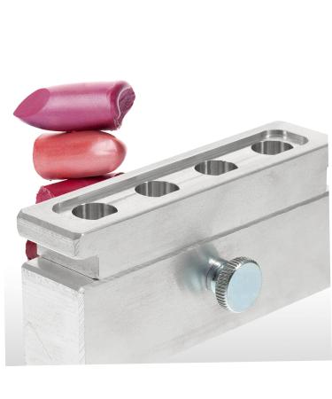 NOLITOY Aluminum Alloy 4 Hole Lipstick Mold Set | DIY Lip Tint Lip Balm & Lip Gloss Kit | Perfect Lipstick Maker Tools 10.2X4.6cm Silver - Buy Online on GoSupps.com