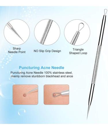 5-in-1 Blackhead Remover Tool Kit - Stainless Steel Extractor for Nose, Face, and Skin - Buy Online on GoSupps.com