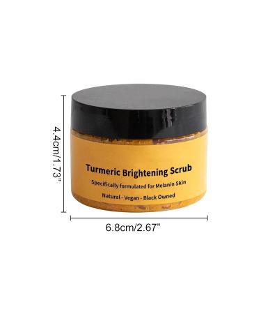 Turmeric Brightening Scrub - Natural Exfoliating Sea Salt Body Scrub for Dark Inner Thighs Bikini Area & Underarms - Smooth Melanin Skin - Buy Online on GoSupps.com