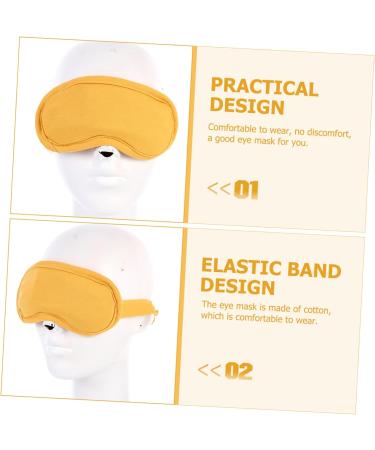 Mobestech 1 Set Gel Eye Mask Cotton Travel Sensing Temperature Goggles Yellow 17X9X1CM - Buy Online on GoSupps.com
