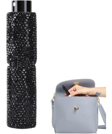 Rhinestone Empty Spray Bottle | Travel Bling Crystal Perfume Atomizers | 10ml Glitter Dispensing Bottle for Various Liquids Cosmetic & Perfume Black - Buy Online on GoSupps.com