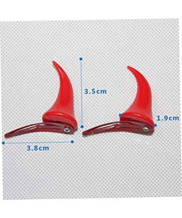 Halloween Hair Clips Red Devil Horns Costumes Decorations Hair Clip Barettes Pins Accessories for Women - Buy Online on GoSupps.com