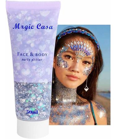  Jildouf Face glitter | Fish Scale Glitter Liquid Eyeshadow - Glitter gel for body and nails hair shimmering body gel for women - Buy Online on GoSupps.com