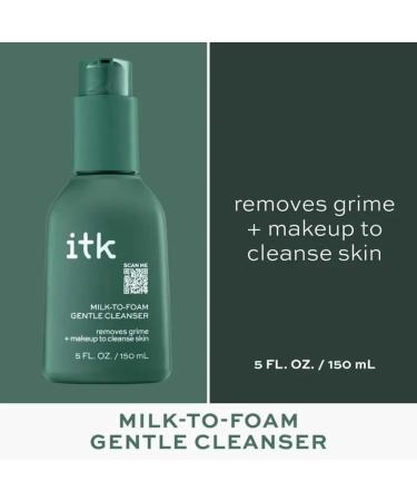 ITK 2-in-1 Milk-To-Foam Face Wash & Makeup Remover - Pro Vitamin B5 Pineapple & Coconut Enzymes for Clean Moisturized Skin - Shop Internationally - Buy Online on GoSupps.com