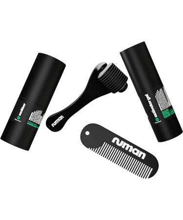 Numan Grooming Beard Growth Kit - Activator Serum, Derma Roller, Cleanser & Beard Comb for Fuller, Stronger Beard - Buy Online on GoSupps.com