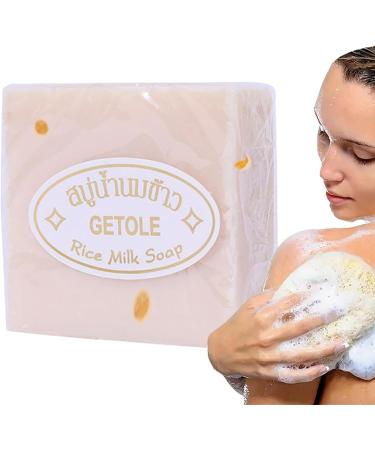Soothing Milk Soap - Natural Rice Milk Soap Sensitive Skin Rice Milk Soap Cleansing Rice Milk Soap | Nourishing Rice Milk Soap Exfoliatingg Rice Milk Soap Skin Brightening Rice Milk Soap For Body - Buy Online on GoSupps.com