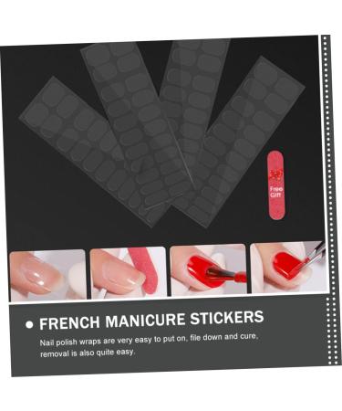 LALADEFIEE 10 Sheets Nail Stickers Manicure Nail Strips Sheer Nail Strips Nail Nail Wraps Clear Gel Wraps Nail Pedicure Sticker Kit De Nail Strips Art Sticker Cuticle Ongles Double Sided Tape - Buy Online on GoSupps.com