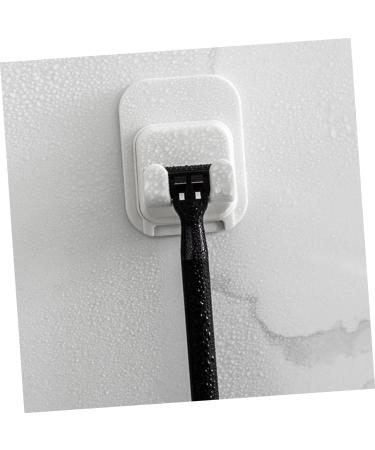 Buy Housoutil 4-Piece Hook Insert Holder Set Waterproof Bathroom Razor Hangers for Easy Drying | Sticky Wall Mount Toilet Accessories White - Buy Online on GoSupps.com