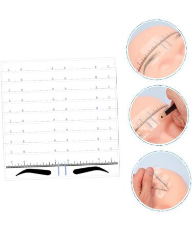 DRESSOOS Eyebrow Stencil 50pcs Eyebrow Positioning Ruler Stickers Eyebrow Mapping Ruler Sticker Eyebrow Drawing Tool Suite 18.00X3.80X0.10CM Blue - Buy Online on GoSupps.com