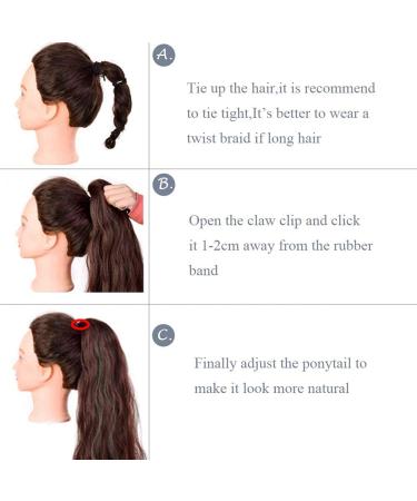 16 Inch #613 Bleach Blonde Claw Clip Ponytail Extension | 100% Remy Human Hair One Piece Jaw on Pony Tail Hairpiece - Buy Online on GoSupps.com