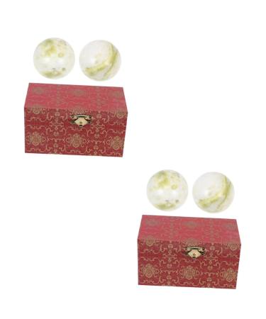 Healvian 2 sentences gymnastics ball handbaoding balls Hand trainer ball massageball The gift gifts offer for hand exercises spiritual meditation balls household lantian jade china older