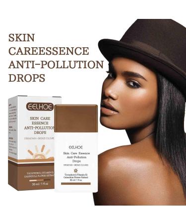 EELHOE Face Tanning Black Skin Care Essence Anti-Pollution Drops 30ML - Facial Moisturizing Self Tan Drops for Sunless Tanning (2PCS) - Buy Online on GoSupps.com