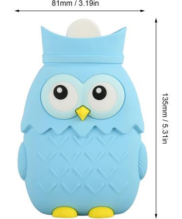 Hot Water Bag - Cute Owl Shape 400ml Leak-proof & Waterproof Injection Hot Water Bottle for Hot Compresses - Portable Light Blue - Buy Online on GoSupps.com