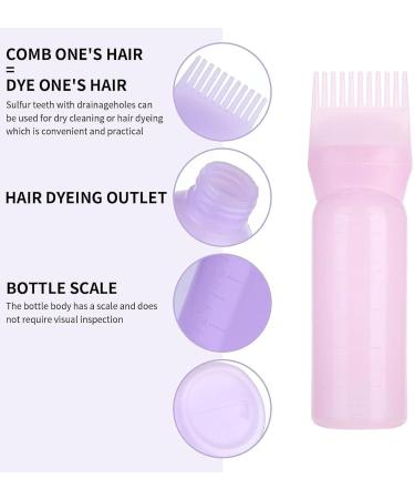 3 Colors 160ml Hair Oil Applicator Bottle - Perfect for Hair Dye & Oil Application (White Purple Pink) - Buy Online on GoSupps.com