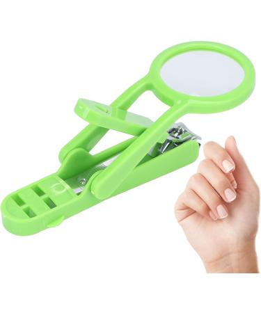Deluxe Nail Clipper with Magnifier Stainless Steel Adjustable Fingernail Toenails Cutter with Magnifying Glass for Elderly Children(green) - Buy Online on GoSupps.com