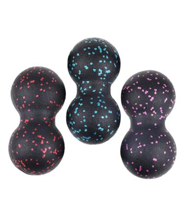 HAPINARY 3 Pieces Peanut Yoga Roller Peanut Massager Ball Massage Ball Peanut Back Roller Peanut Shoulder Roller