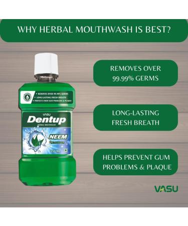 Dentup Herbal Mouthwash with Neem Natural Mouthwash for Fresh Breath Alcohol-Free & Fluoride-Free Herbal Mouth Rinse for Daily Oral Care 8.45 fl oz Each (Pack of 2) - Buy Online on GoSupps.com